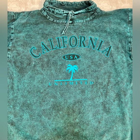 1980s Phoenix Sportswear Sweatshirt Unisex S/M Green Acid Wash California USA - Picture 11 of 15
